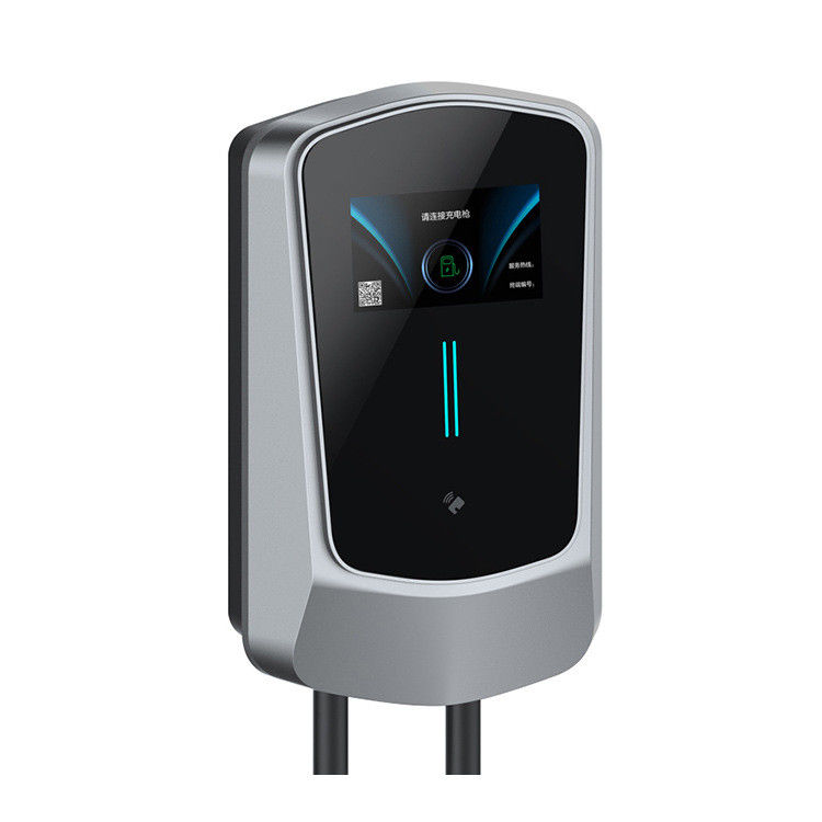 Cargadores de vehículos eléctricos comerciales Tipo 2 App Wall EV Charger Display de 4.3 pulgadas