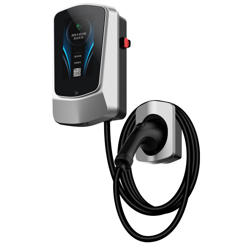 Cargadores de vehículos eléctricos comerciales Tipo 2 App Wall EV Charger Display de 4.3 pulgadas