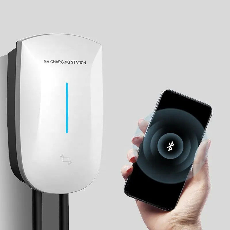 Estación de carga de vehículos eléctricos de tres fases montada en columna de CA 32A Tipo 2