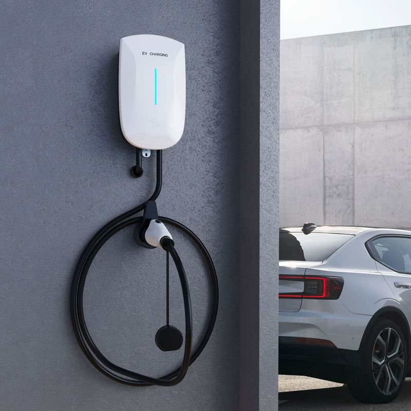 7kw tipo montado en la pared - control estándar europeo del App del cargador de 2 EV rápidamente que carga