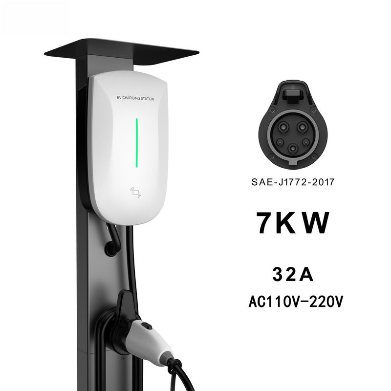 Birlar la columna de tarjeta montó 240v el cargador portátil del tipo 1 EV para Tesla BMW