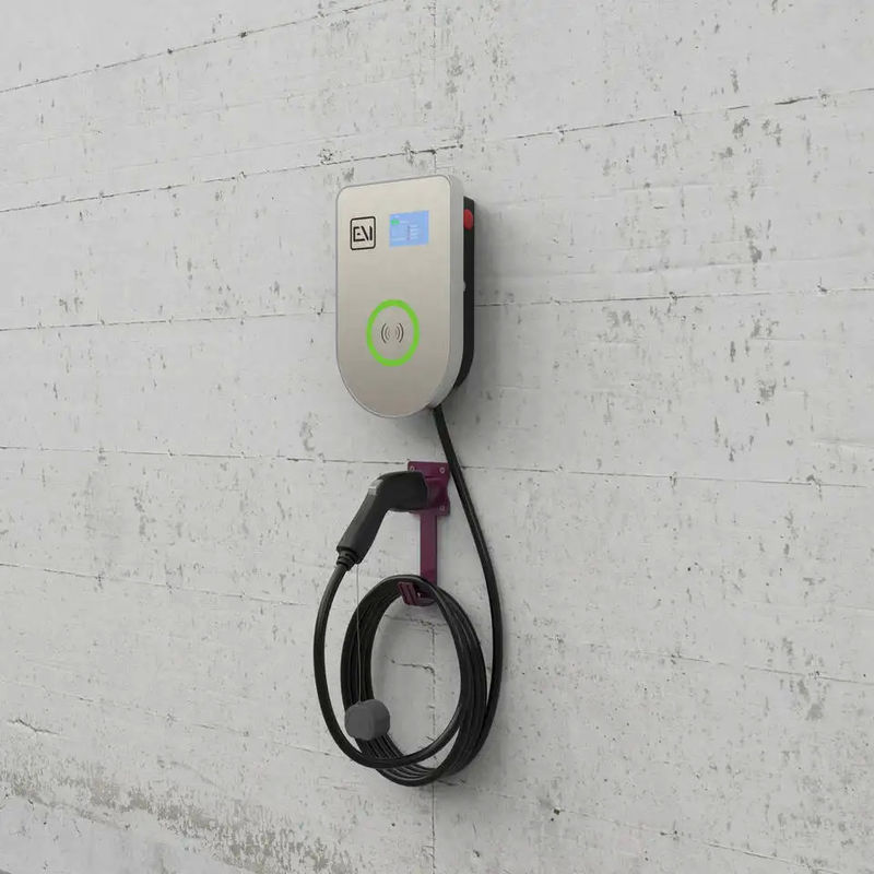Estación de carga montada en la pared del boxeador 7kw 32a EV de la pared del RFID con 5 metros de cable