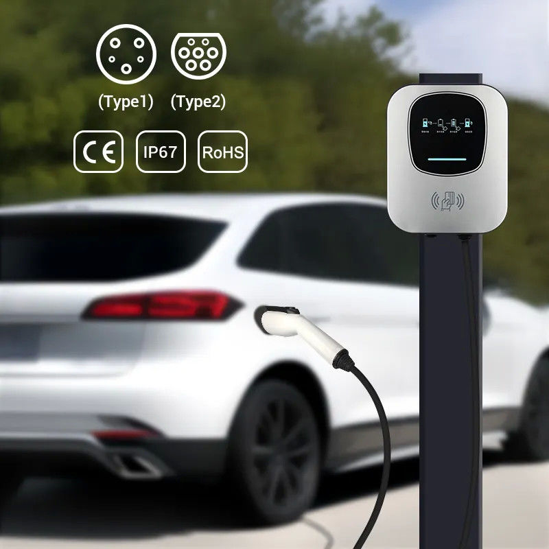 Modifique para requisitos particulares colorea 11kw rápidamente que carga la estación de carga montada en la pared de EV para el hogar