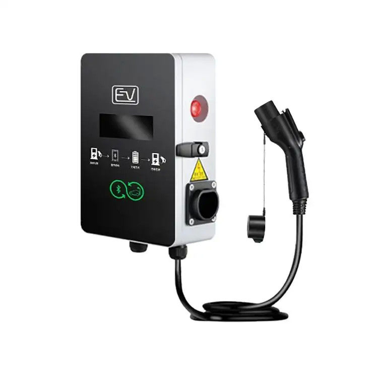 Estación de carga de vehículos eléctricos de tipo 2 montada en la pared para el hogar