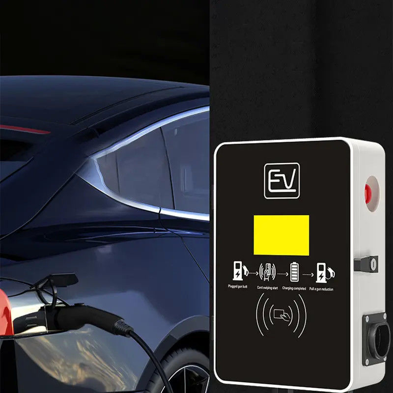 Estación de carga de vehículos eléctricos de tipo 2 montada en la pared para el hogar