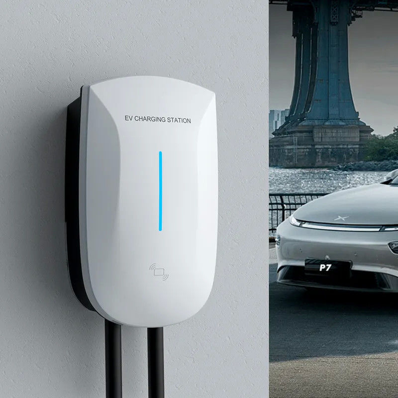 Control de aplicación 22kw de carga rápida Estación de carga de vehículos eléctricos montada en la pared para Tesla Audi