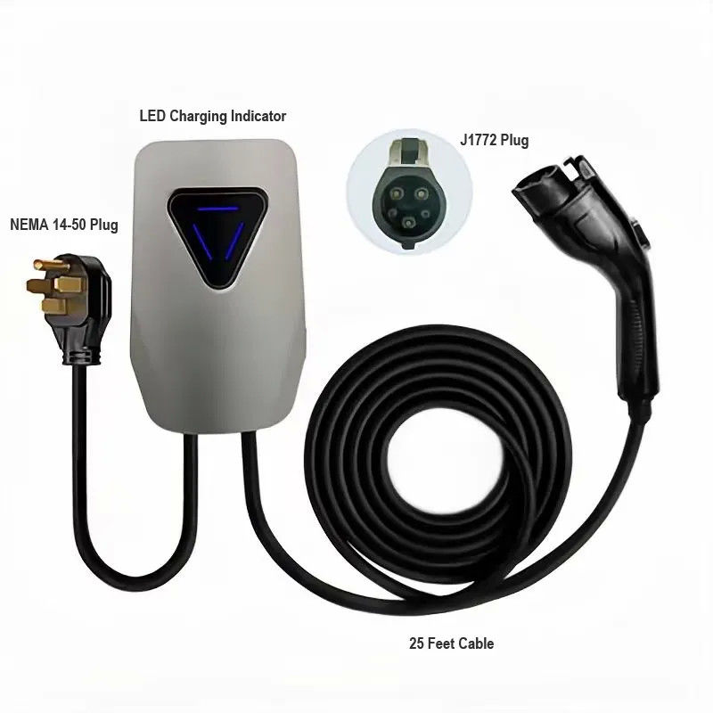 Solo cargador estándar americano de la pared EV del tipo 1 del arma 32A para la carga del hogar de Tesla