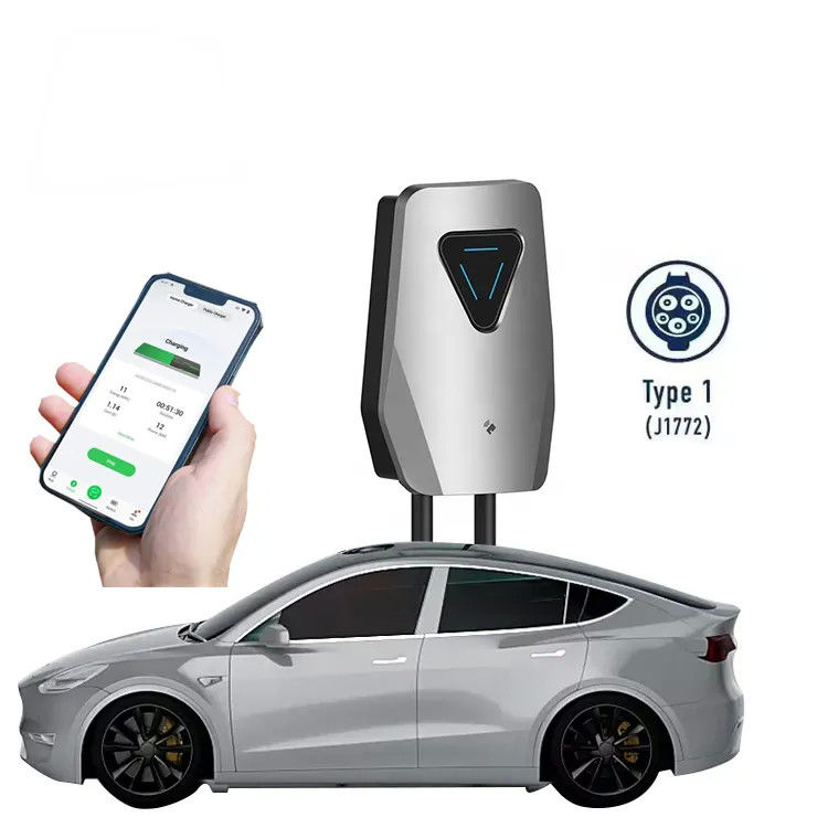 Solo cargador estándar americano de la pared EV del tipo 1 del arma 32A para la carga del hogar de Tesla