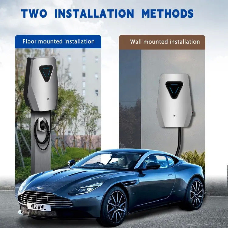 Cargador de vehículos eléctricos de pared de tipo 2 de carga rápida de hogar inteligente de 1 fase