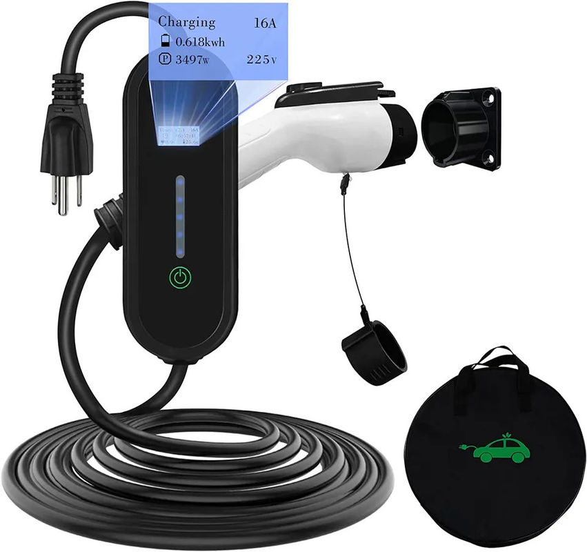 Protección de la temperatura del cargador portátil AC EV de tipo 2 con pantalla 32A