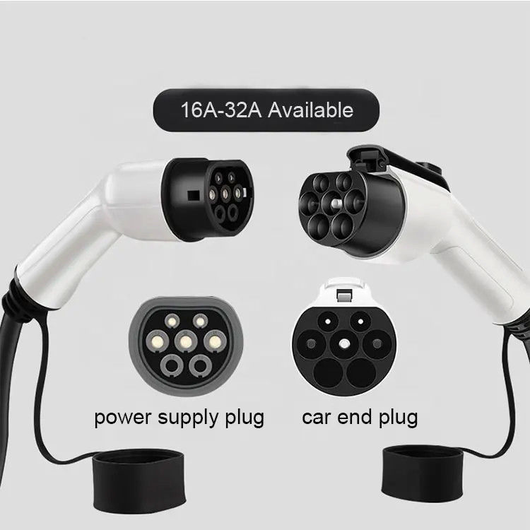 Cable de extensión de carga de vehículos eléctricos de tipo 2 a tipo 2 de termoplástico a prueba de polvo 10m