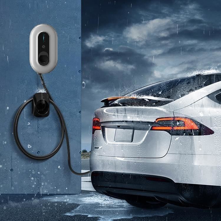 7kw 11kw 22kw pantalla LCD de 3 fases tipo 2 cargador de vehículos eléctricos sobre protección de temperatura