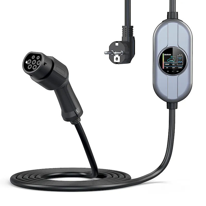 SAE J1772 Estación de carga de vehículos eléctricos portátiles con enchufe Modo 2 Cargador de vehículos eléctricos CE FCC