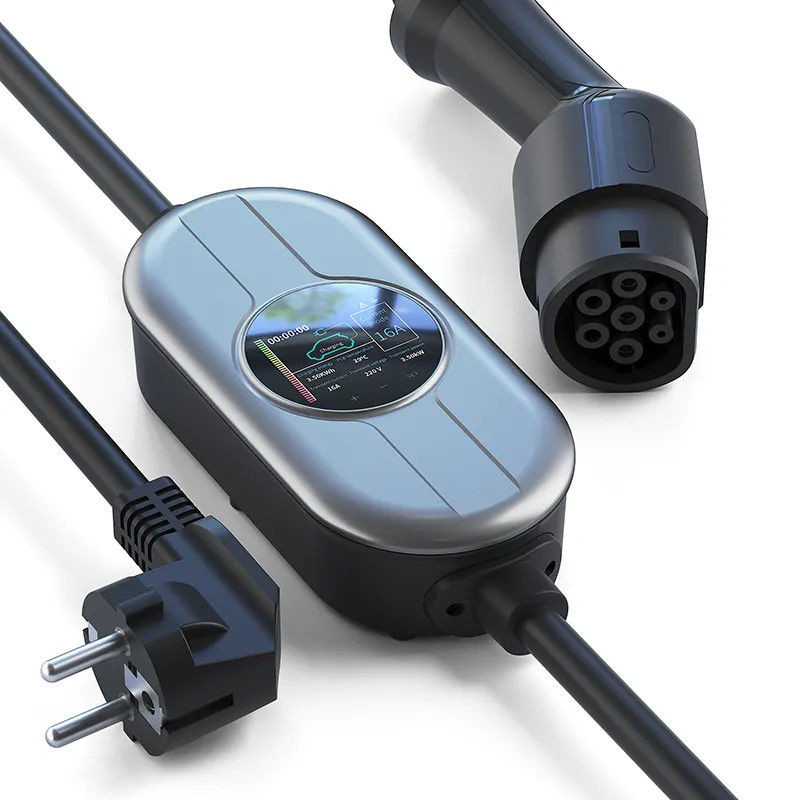 SAE J1772 Estación de carga de vehículos eléctricos portátiles con enchufe Modo 2 Cargador de vehículos eléctricos CE FCC