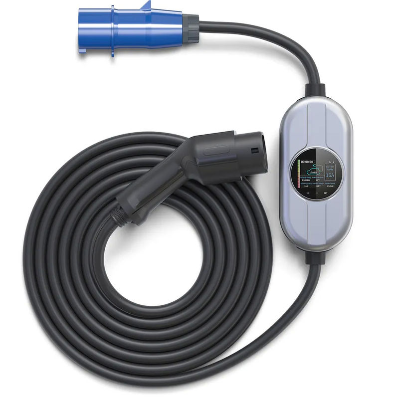 Pantalla táctil 50Hz al cargador portátil de la CA EV de 60Hz 32A para la carga rápida