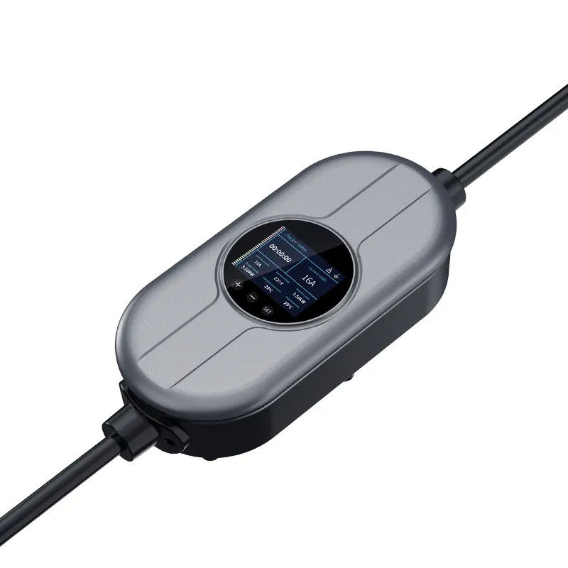 El enchufe y la carga SAE J1772 tapan la estación de carga portátil de 240V EV para modificar el cable para requisitos particulares