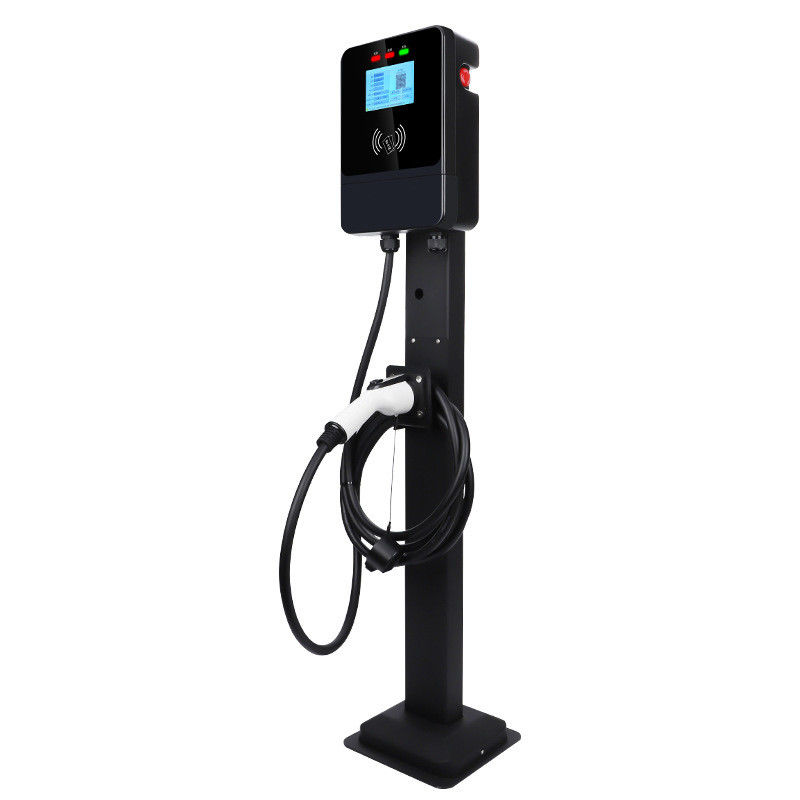 GBT 7kw Single Gun 4,3 pulgadas de pantalla 220V cargador de pared EV con botón de emergencia