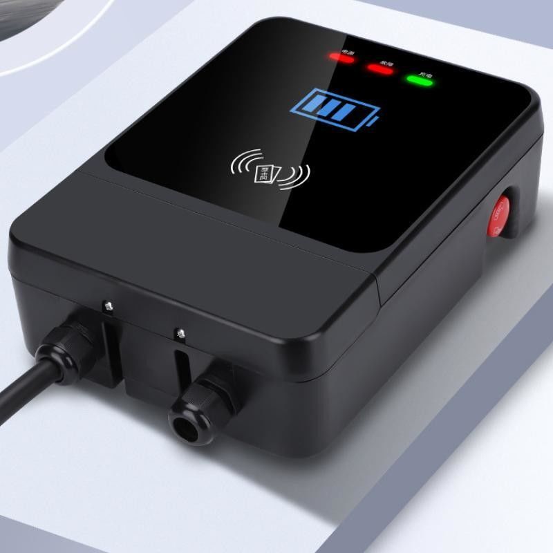 GBT 7kw Single Gun 4,3 pulgadas de pantalla 220V cargador de pared EV con botón de emergencia